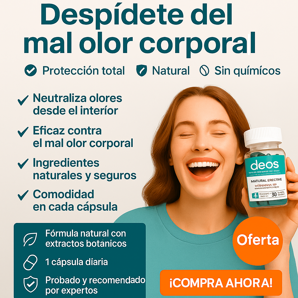 DESODORANTE CORPORAL INTERNO 100% NATURAL + OBSEQUIO