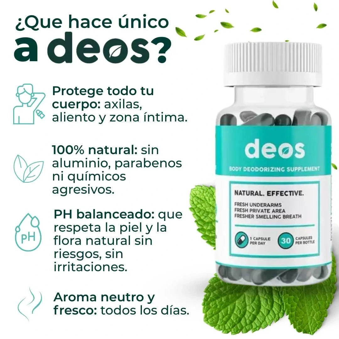 DESODORANTE CORPORAL INTERNO 100% NATURAL + OBSEQUIO