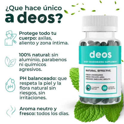 DESODORANTE CORPORAL INTERNO 100% NATURAL + OBSEQUIO