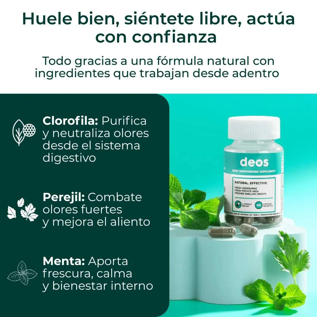 DESODORANTE CORPORAL INTERNO 100% NATURAL + OBSEQUIO