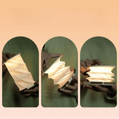 LAMPARA NOCTURNA ORIGAMI  PLEGABLE