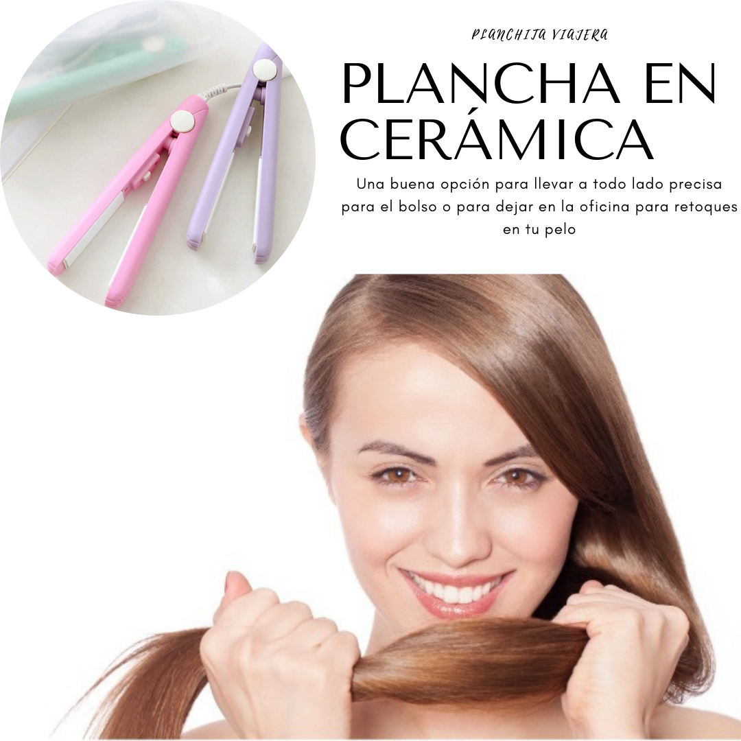 MINI PLANCHA PORTATIL MULTICOLOR (te llegara cualquier color de la foto)