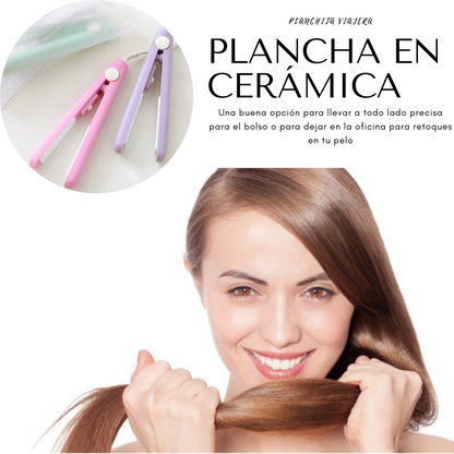 MINI PLANCHA PORTATIL MULTICOLOR (te llegara cualquier color de la foto)