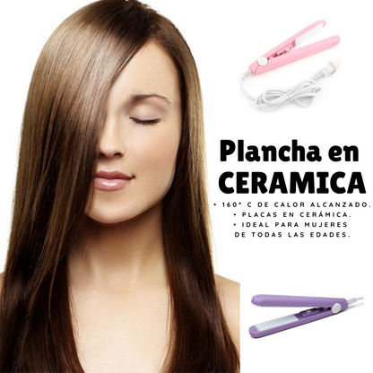 MINI PLANCHA PORTATIL MULTICOLOR (te llegara cualquier color de la foto)